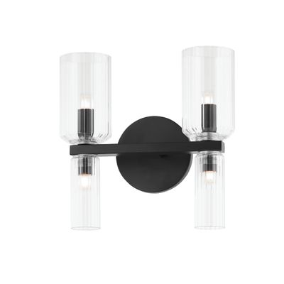 Tabitha 4-Light Bath and Vanity in Soft Black 5.25L x 10.75W x 10.25H