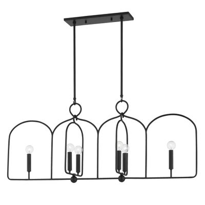 Mallory 6-Light Linear in Aged Iron 45.25L x 10W x 14.5H