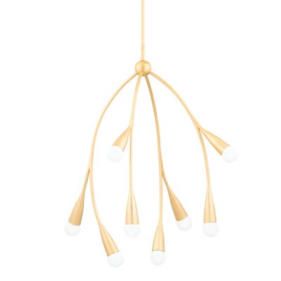 Elsa 8-Light Chandelier in Gold Leaf by ENY LEE PARKER 17.5L x 24.5W x 25H