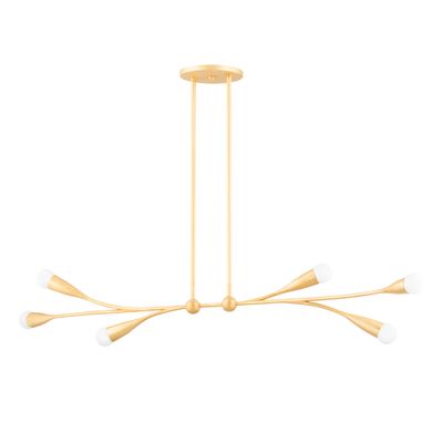 Elsa 6-Light Linear in Gold Leaf by ENY LEE PARKER 50L x 11W x 8.5H