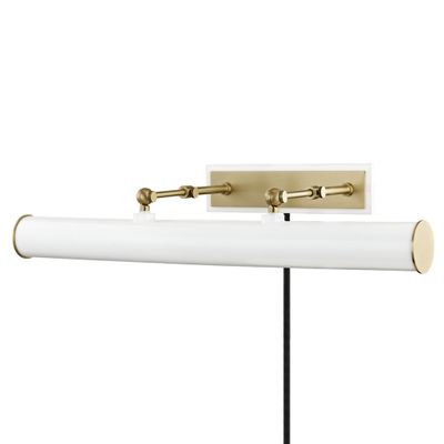 Holly 3-Light Picture Light in Aged Brass/Soft Off White 5.5