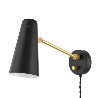 Alex 1-Light Plug-in Sconce in Aged Brass 30.5L x 4.75W x 9H