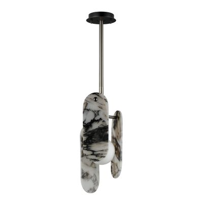 Studio M SM24811ARYGM Megalith Single Pendant Striae Arya in Gunmetal by Nina Magon
