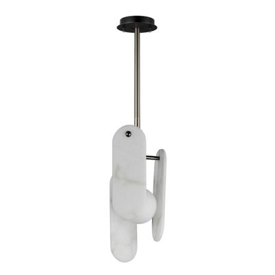 Studio M SM24811WAGM Megalith Single Pendant Spanish Alabaster in Gunmetal by Nina Magon