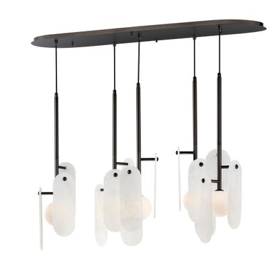 Studio M SM24815OXGM Megalith 5-Light Pendant White Onyx in Gunmetal by Nina Magon