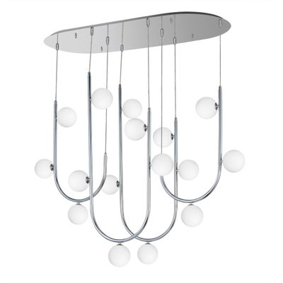 Studio M SM24916PC Contour 16-Light Cord Hung Pendant 4000K in Polished Chrome by Nina Magon