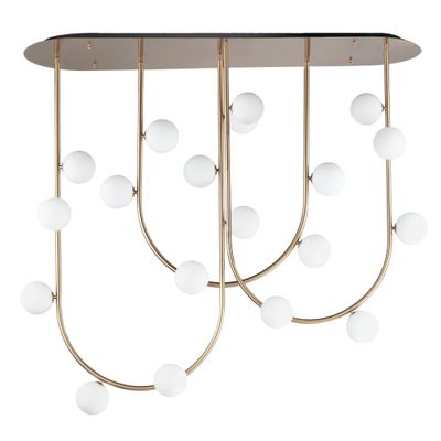 Studio M SM24919HR Contour 19-Light Fixed Stem Ceiling Light 3000K in Heritage by Nina Magon
