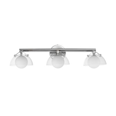 Studio M SM31003CLPC Domain 3-Light - Clear/Chrome Bath Vanity in Polished Chrome by Mat Sanders