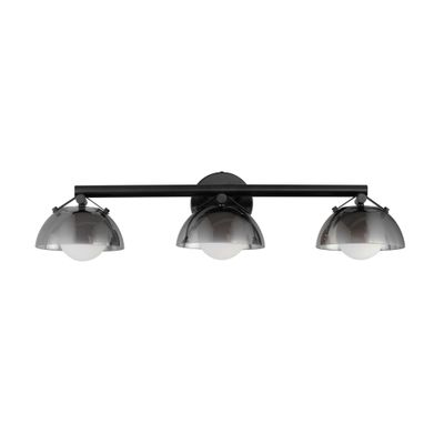 Studio M SM31003MSKBK Domain 3-Light - Smoke/Matte Black Bath Vanity by Mat Sanders