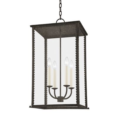 Zuma Lantern 4-Light Outdoor LED in French Iron 15L x 15W x 27H