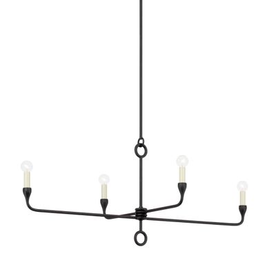 Orson Linear 4-Light LED in Black Iron 44L x 2W x 18H