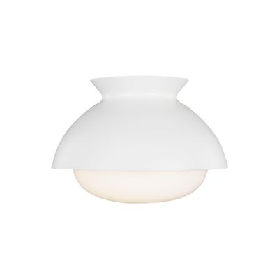 AERIN Lucerne One Light Flush Mount in Matte White