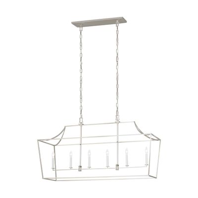 Chapman & Myers Southold Linear Lantern in Polished Nickel