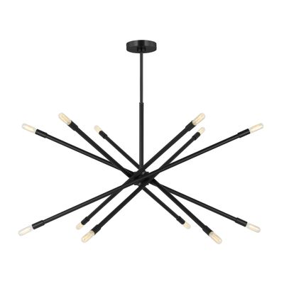 Chapman & Myers Eastyn Extra Large Chandelier in Midnight Black
