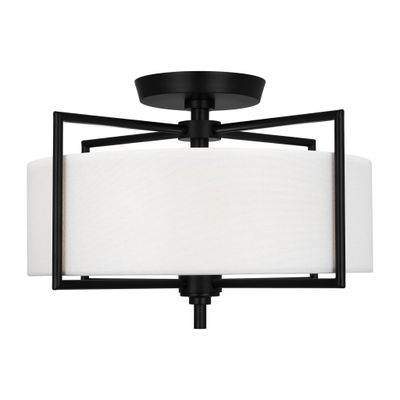 Chapman & Myers Perno Medium Semi-Flush Mount in Aged Iron
