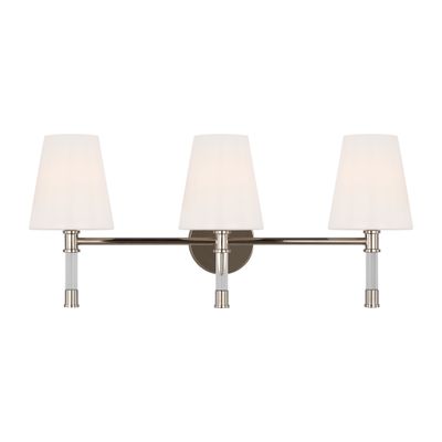 Chapman & Myers Hanover 3 - Light Vanity in Polished Nickel