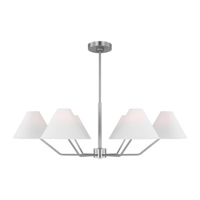 Drew & Jonathan Burke Large Chandelier in Brushed Steel