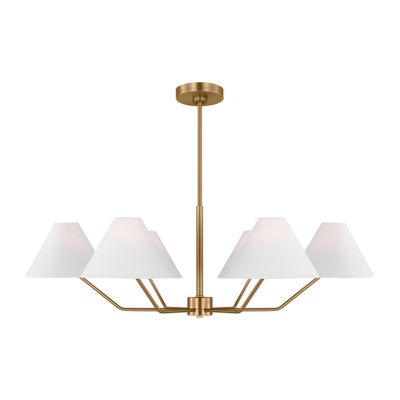 Drew & Jonathan Burke Large Chandelier in Satin Brass