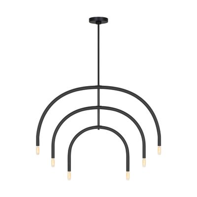 Drew & Jonathan Hadden Large Chandelier in Midnight Black