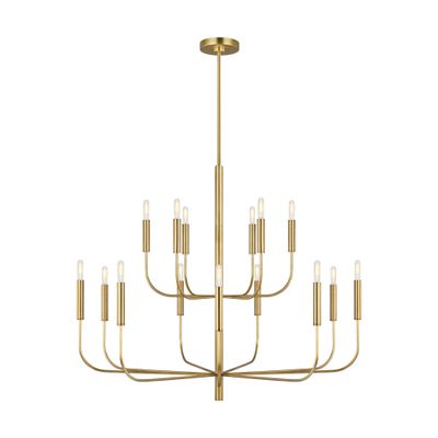 Ellen DeGeneres Brianna Large Two-Tier Chandelier in Burnished Brass