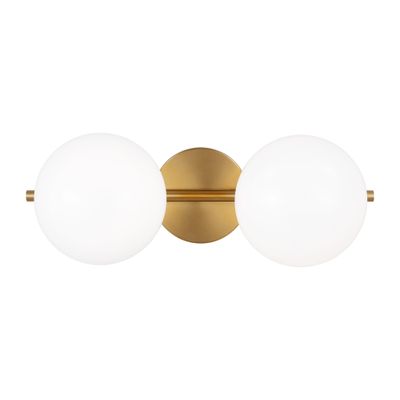 Ellen DeGeneres Lune 2 - Light Vanity in Burnished Brass
