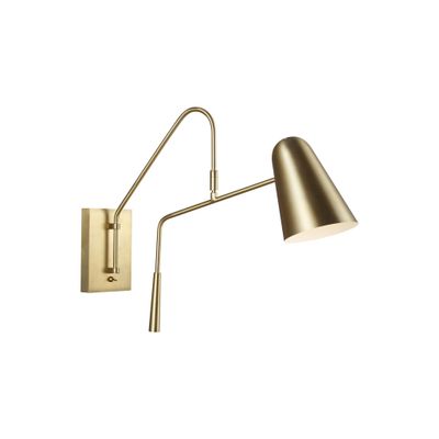 Ellen DeGeneres Simon Task Sconce in Burnished Brass
