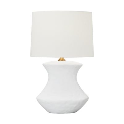 Hable Bone Table Lamp in Matte White Ceramic