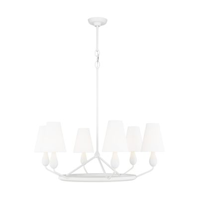 Thomas O'Brien Ziba Medium Chandelier in Matte White
