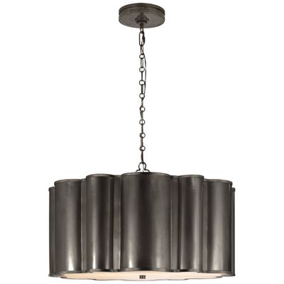Alexa Hampton Markos Large Hanging Shade in Bronze Ceiling Light W26