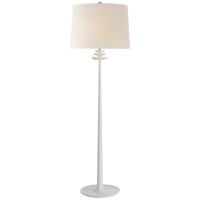 AERIN Beaumont Floor Lamp in White with Linen Shade W20
