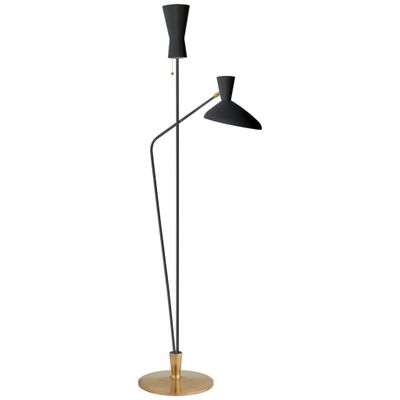 AERIN Austen Large Dual Function Floor Lamp in Black W14