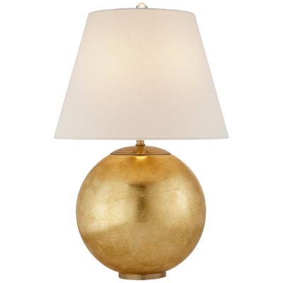 AERIN Morton Table Lamp in Gild with Linen Shade W16.5