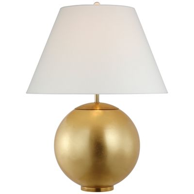 AERIN Morton Large Table Lamp in Gild with Linen Shade W23
