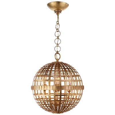 AERIN Mill Small Globe Lantern in Gild Ceiling Light W16