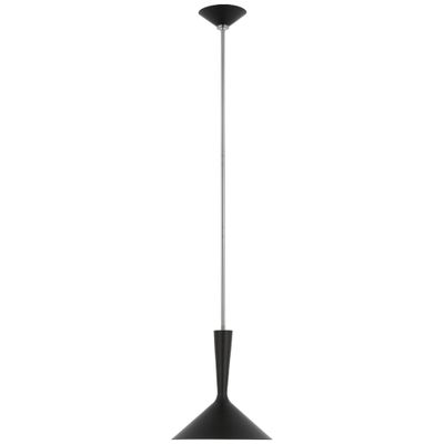 AERIN Rosetta Medium Pendant in Matte Black and Polished Nickel Ceiling Light W12