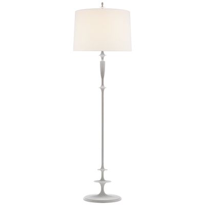 Barbara Barry Lotus Floor Lamp in Plaster White with Linen Shade W17