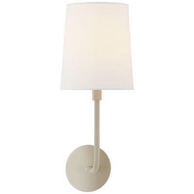 Barbara Barry Go Lightly Sconce in China White with Linen Shade Wall Light W6
