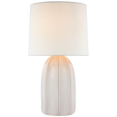 Barbara Barry Melanie Large Table Lamp in Ivory with Linen Shade W15.5