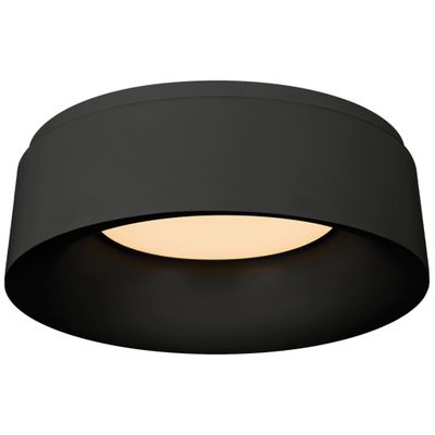 Barbara Barry Halo Small Flush Mount in Matte Black Ceiling Light W11.25