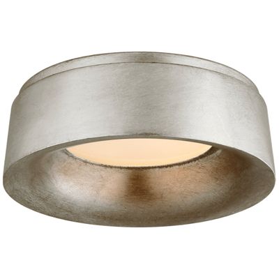 Barbara Barry Halo Small Flush Mount in Burnished Silver Leaf Ceiling Light W11.25