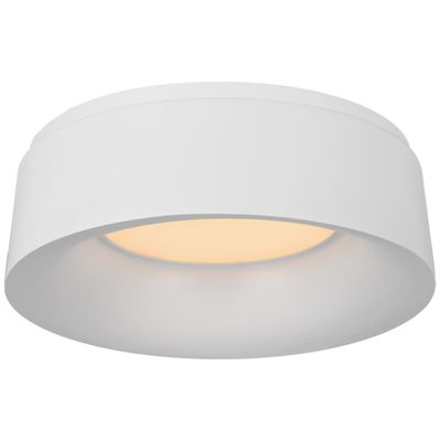 Barbara Barry Halo Small Flush Mount in Matte White Ceiling Light W11.25