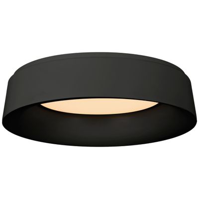 Barbara Barry Halo Large Flush Mount in Matte Black Ceiling Light W17.5