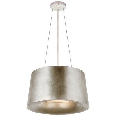 Barbara Barry Halo Small Hanging Shade in Burnished Silver Leaf Ceiling Light W19