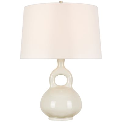 Champalimaud Lamu Large Table Lamp in Ivory with Linen Shade W20