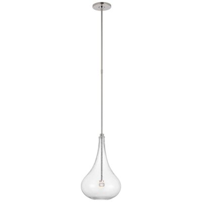 Champalimaud Lomme Small Pendant in Polished Nickel with Clear Glass Ceiling Light W10