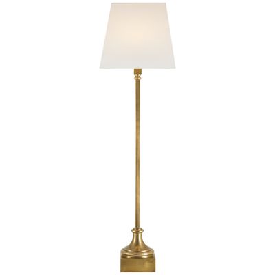 Chapman & Myers Cawdor Buffet Lamp in Antique-Burnished Brass with Linen Shade Table Lamp W9