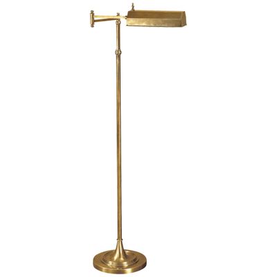 Chapman Myers Dorchester Swing Arm Pharmacy Floor Lamp in Antique Burnished Brass H37 63