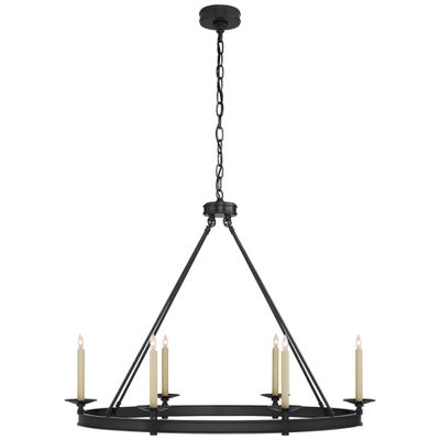 Chapman & Myers Launceton Large Oval Chandelier in Bronze Ceiling Light W39