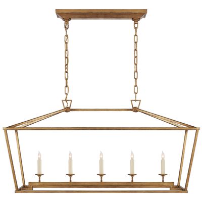 Chapman & Myers Darlana Medium Linear Lantern in Aged Iron