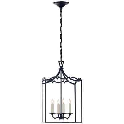 Chapman & Myers Darlana Small Fancy Lantern in Aged Iron Ceiling Light W12.75